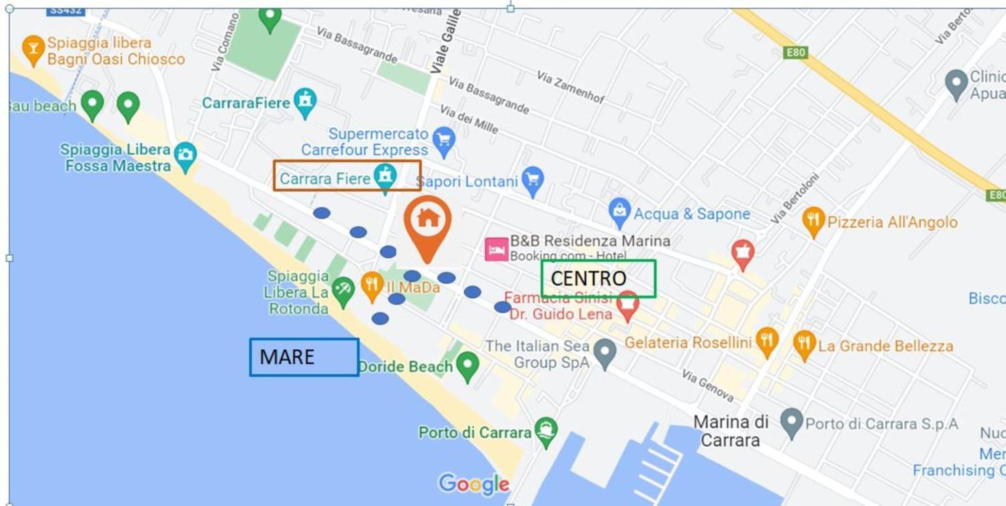 Appartamento Stella Marina A Due Passi Dal Mare E Dal Centro Марина ди Карара Екстериор снимка
